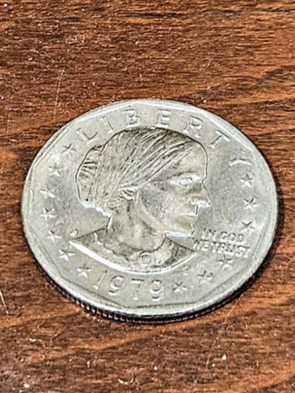 6 1979 Susan B Anthony U.S. Coins.